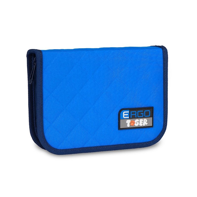 Tiger Family彩虹創意文具袋(撞色款)-海軍藍 - 筆盒/筆袋 - 防水材質 藍色