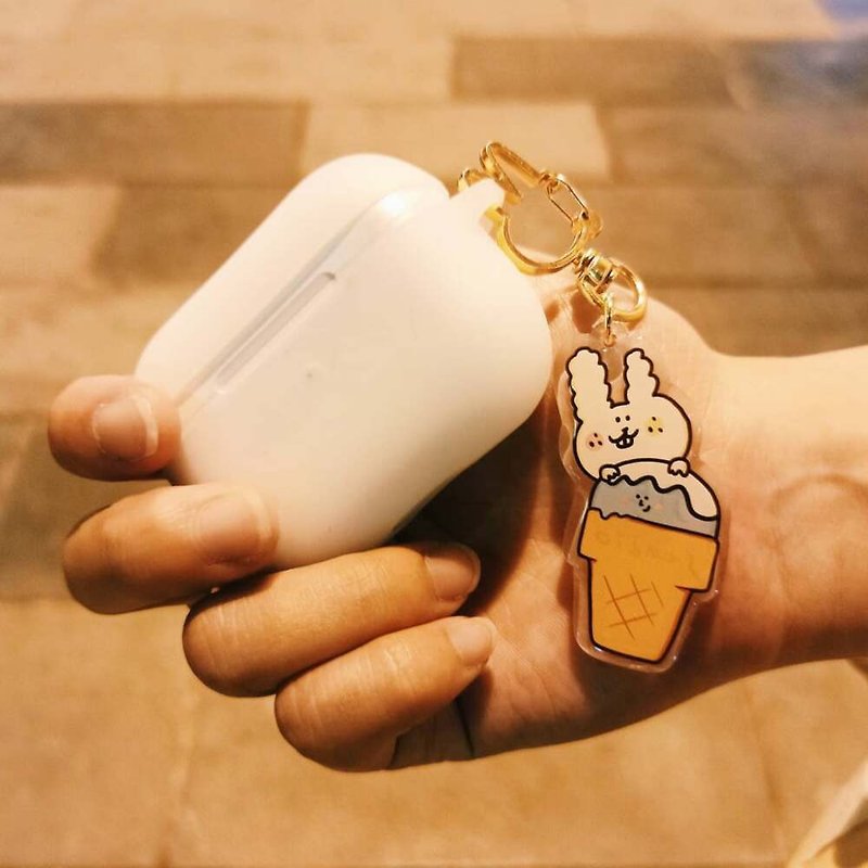 อะคริลิค ที่ห้อยกุญแจ ขาว - Acrylic Key Ring Ice Shop Banniang Marshmallow Rabbit