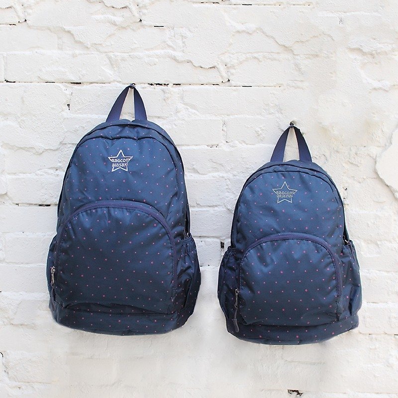 Stars~Mini water resistant backpack(12 inch Laptop OK)-blue_100368 - Backpacks - Waterproof Material Blue