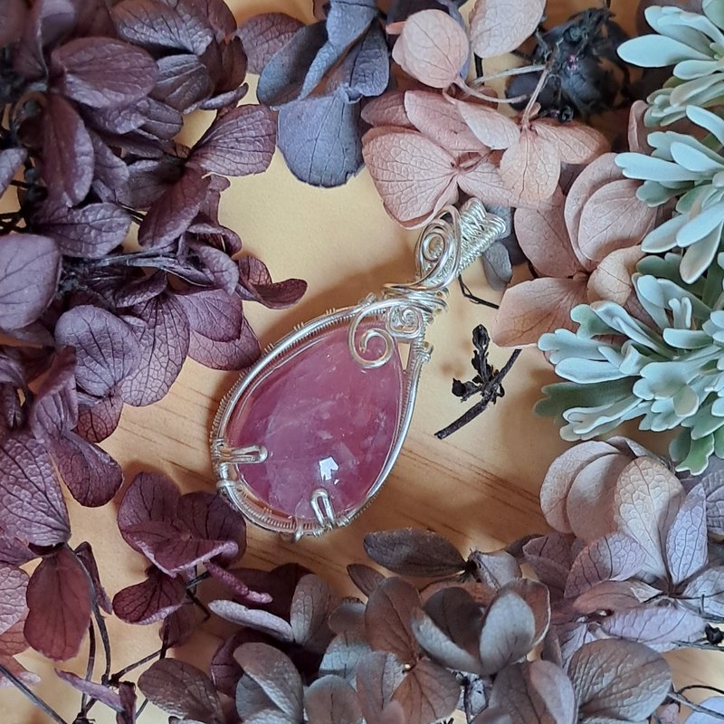 【山眠】知否 粉晶墜飾 - 項鍊 - 水晶 粉紅色