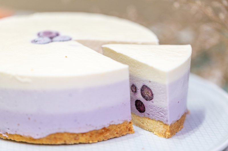 Blueberry Layer Cake/Gradated Layer/No Sugar Added and Starch-Free Dessert - Cake & Desserts - Fresh Ingredients Purple