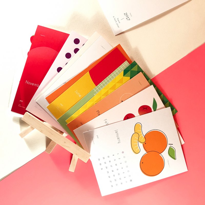 FruitFruit!! / CALENDAR【2o17_水果概念月曆】 - 日曆/月曆/年曆 - 紙 多色