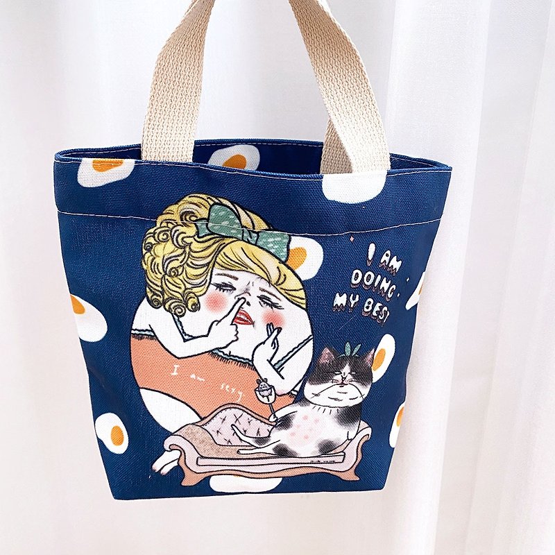 I am doing my best / Mini tote bag - Handbags & Totes - Polyester Blue