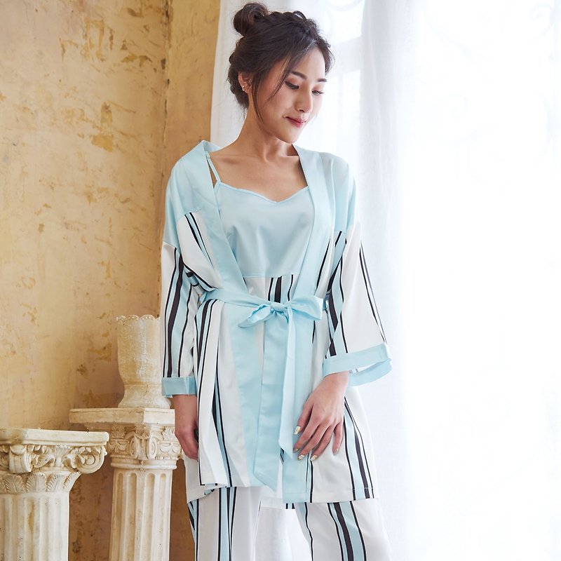 Noelle - Nightwear Color: Baby Blue Stripes (CRNW14) - 部屋着・寝巻き - その他の素材 ブルー