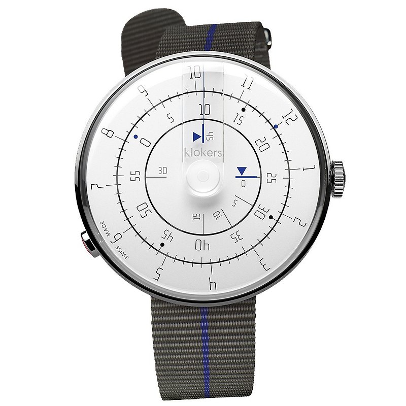 KLOK-01-M1 ミニマリストホワイトウォッチヘッド + ナイロンシングルターンストラップ + オリジナルブレスレット - 腕時計 ユニセックス - その他の素材 ホワイト