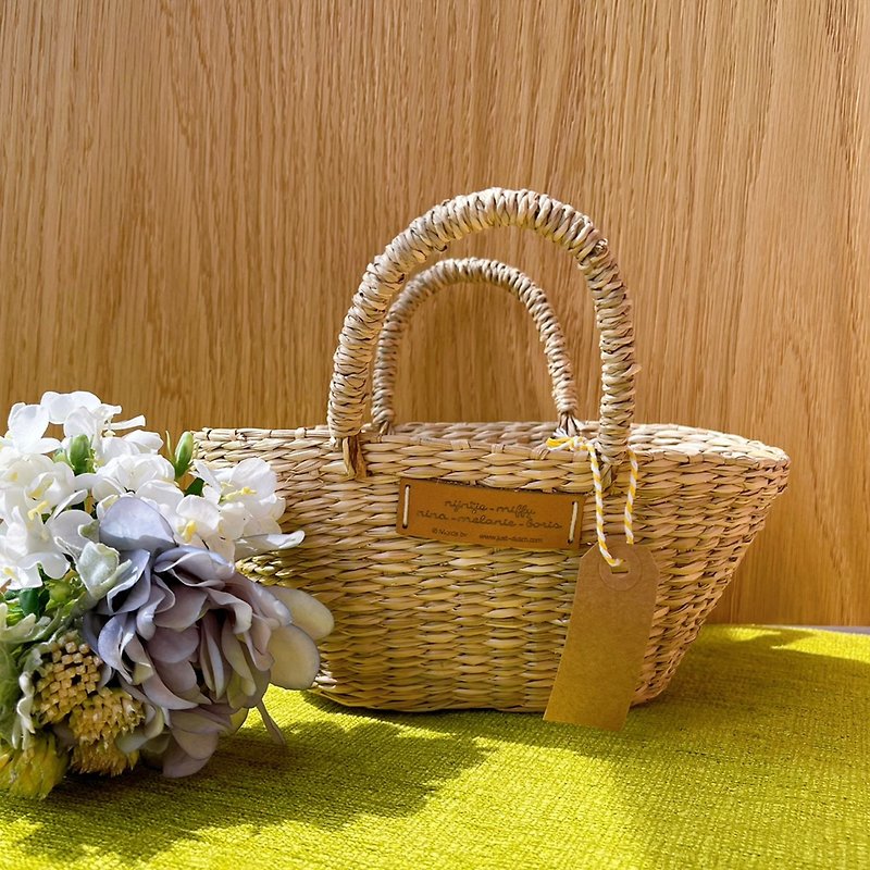 Just Dutch | Natural basket for miffy, melanie & boris handmade - ตุ๊กตา - พืช/ดอกไม้ สีกากี