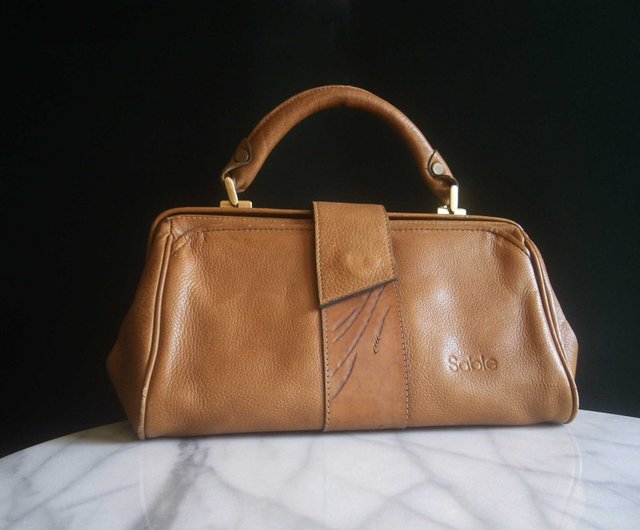 OLD TIME Early second hand old bags handmade genuine leather