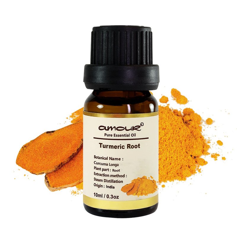 [Amour Miracle] Turmeric essential oil 10ml natural organic pure essential oil organic - น้ำหอม - น้ำมันหอม สีทอง