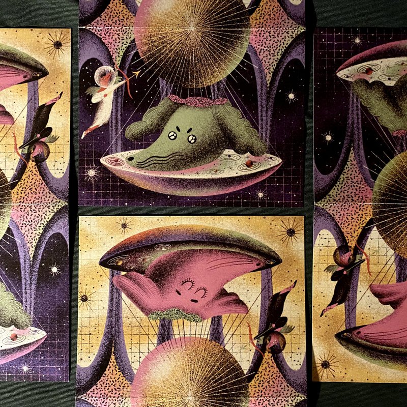 Sophia Ji 穿越宇宙の愛 卡片 - 卡片/明信片 - 紙 多色