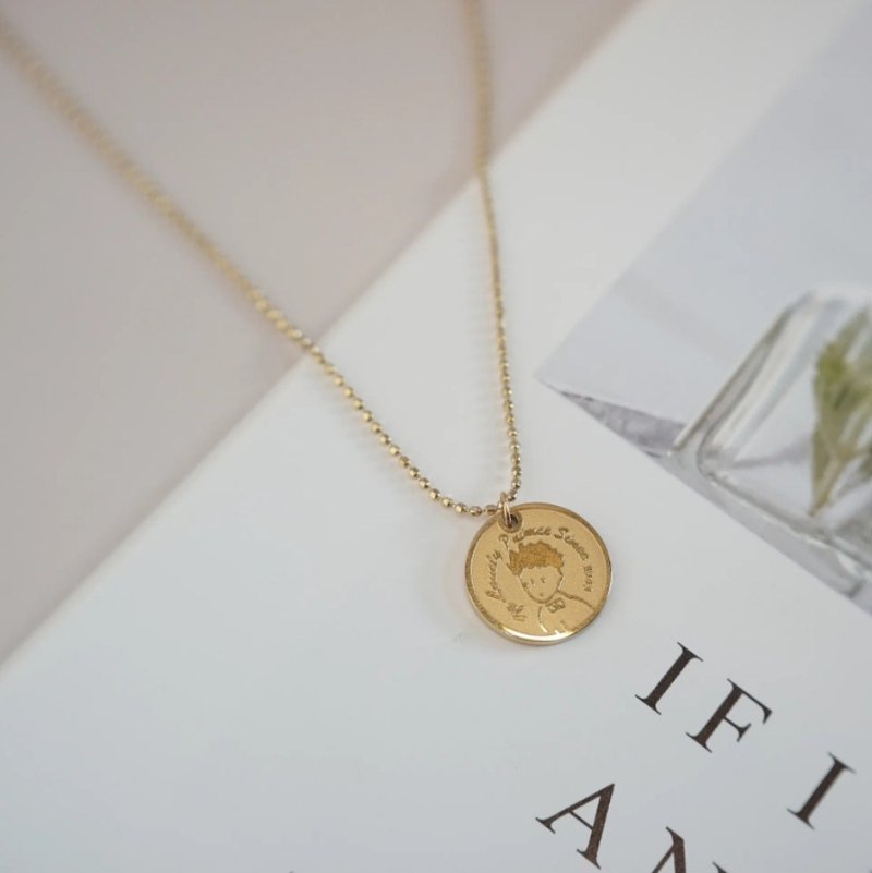 The Little Prince Titanium Steel Necklace - สร้อยคอ - สแตนเลส สีทอง