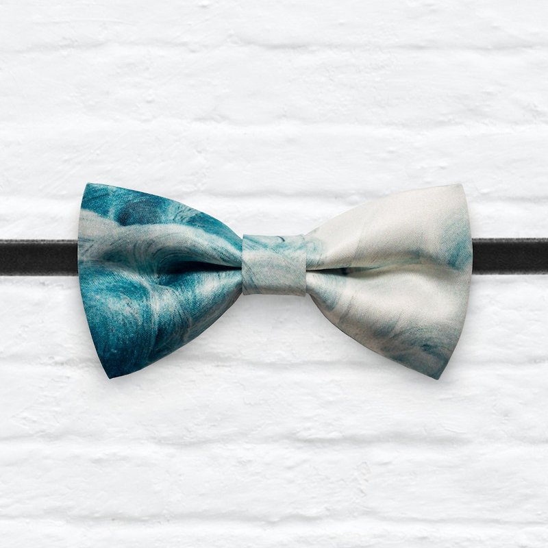 Style 0303 地海波浪 印花 婚禮 宴會 領結 - 頸圈項鍊 - 聚酯纖維 藍色