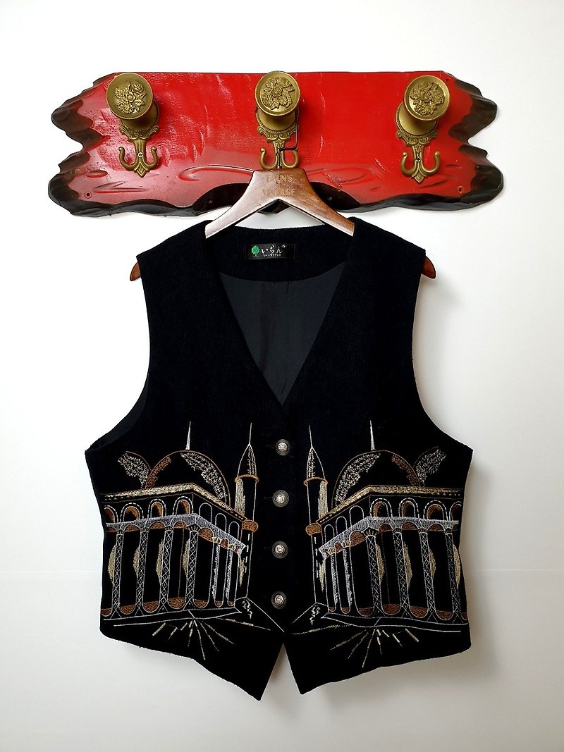 Little Turtle Gege-Istanbul Embroidered Suit Vest - Women's Vests - Cotton & Hemp 