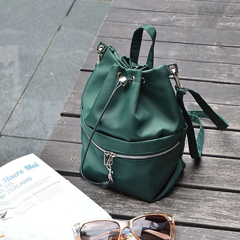Seasonal Sale-Good Holiday Storage Bucket Bag-Forest Green, PPC94898 - Messenger Bags & Sling Bags - Faux Leather Green