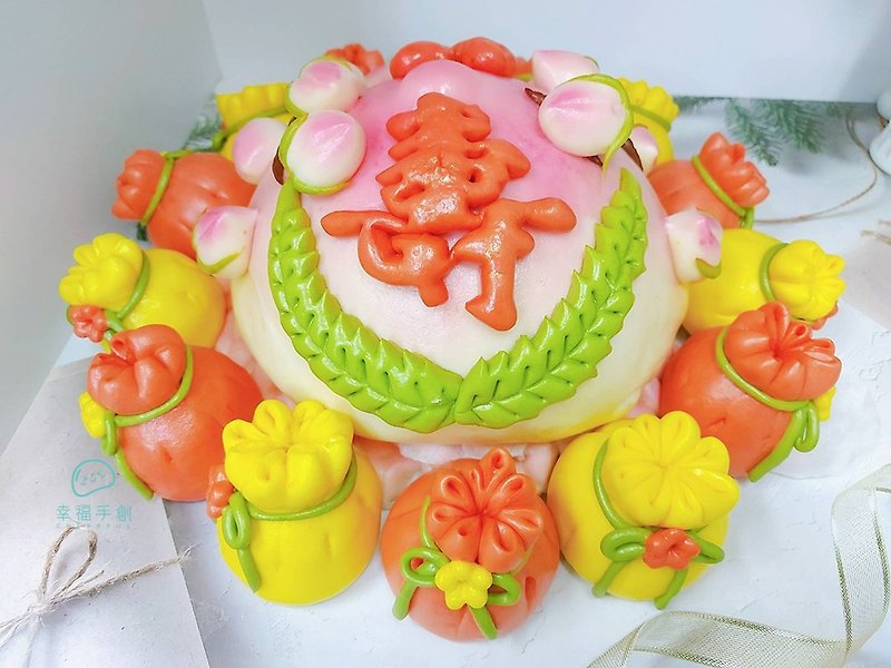 仏様を拝むための子宝と長寿桃の中華風ケーキと饅頭、誕生日ケーキと長寿桃の8インチ袋 - ケーキ・デザート - 食材 