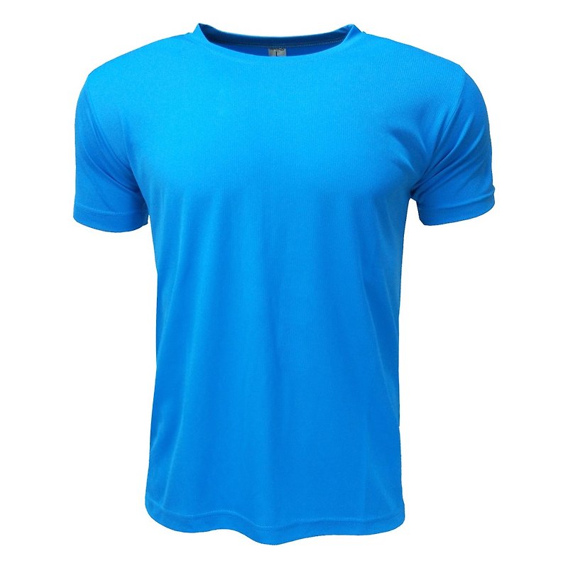 3Dストレートストライプモイスチャー汗TシャツT ::: ::男性と女性は160806-44を着用できます。 - スポーツトップス メンズ - コットン・麻 ブルー