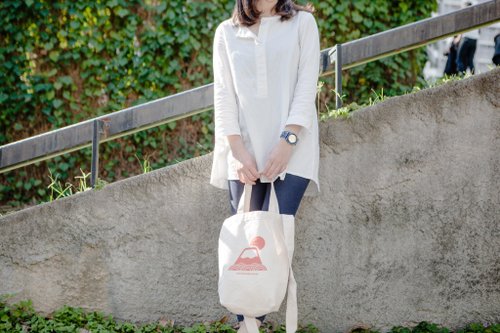 Deerhorn design / Deerhorn Fuji canvas bag side back blue red
