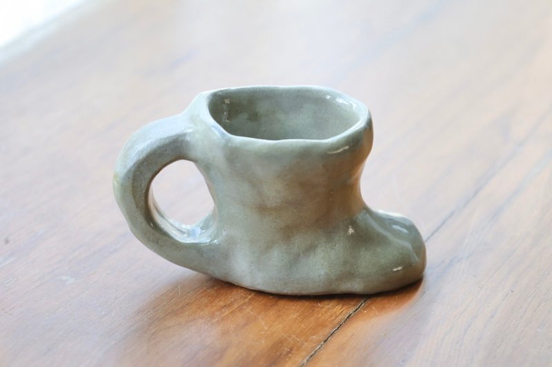 【クリスマスギフト】レトロなクリスマスブーツコーヒーカップ エスプレッソ用 抹茶グリーン 小物入れ キャンドルホルダー - その他のカップ - 磁器 グリーン