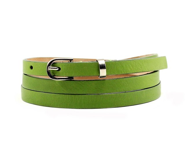 Green skinny belt best sale