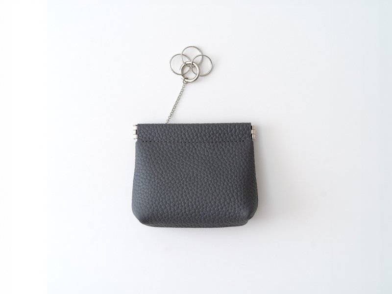 Leather Key Pouch Gray - Keychains - Genuine Leather Gray