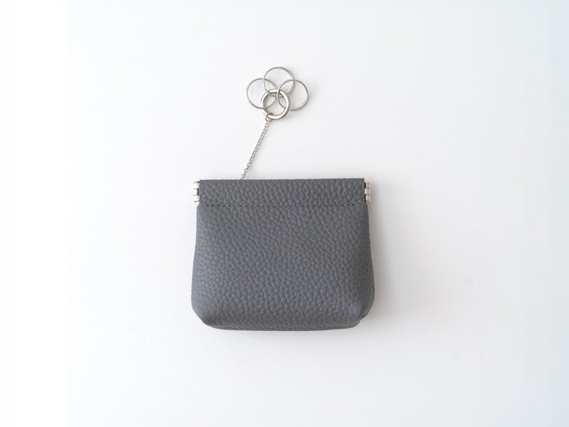 Leather Key Pouch Gray - ที่ห้อยกุญแจ - หนังแท้ สีเทา