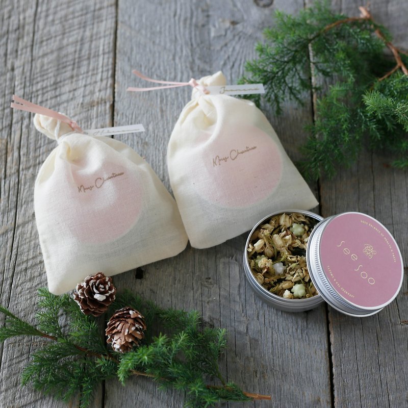 【Christmas Tea】 Jasmine Japanese Tea Blend - Tea - Fresh Ingredients Pink