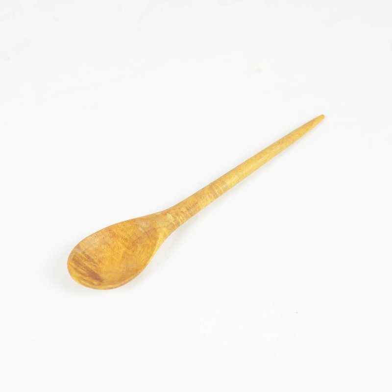 Wooden spoon _ small _ fair trade - ช้อนส้อม - ไม้ สีนำ้ตาล