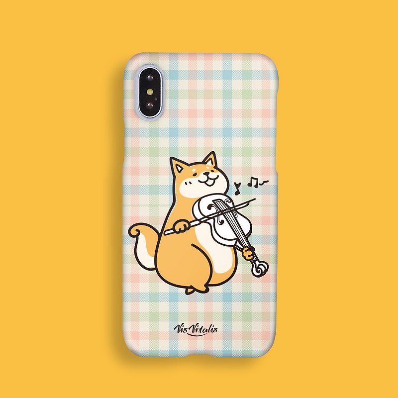 Shiba Inu Violin Phone Case - Phone Cases - Plastic Orange