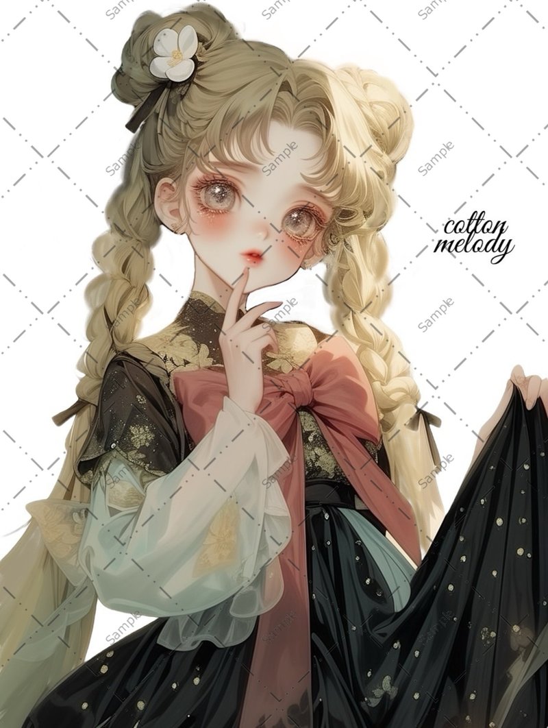 original sticker no.920 人物ステッカー オリジナルステッカー 人物ステッカー 女の子ステッカー オリジナル人物ステッカー - 貼紙 - 紙 