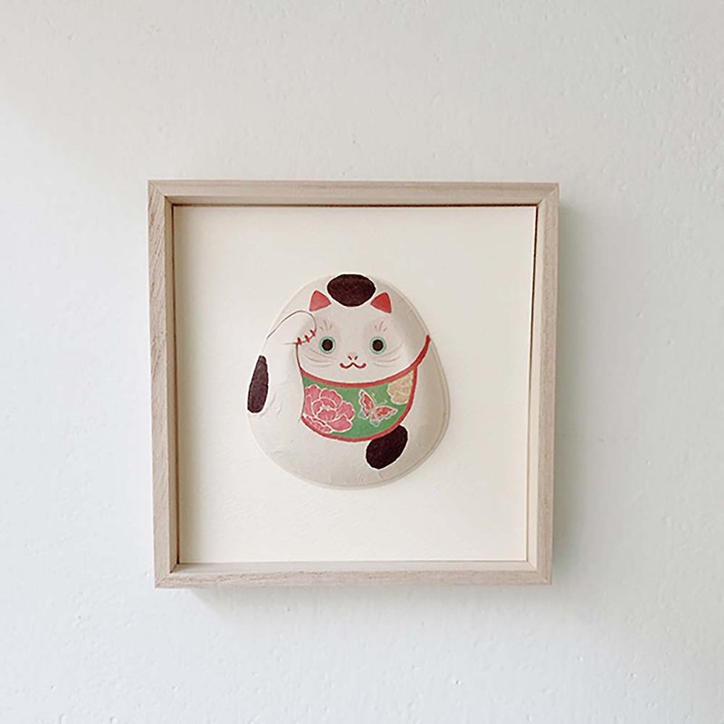 The Origin of Lucky Cat in Spring Lucky Japanese Paper Ornament/Oguni Japanese Paper/Wall Decoration/Indoor House - Items for Display - Paper 