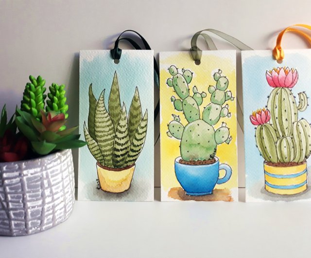 Succulent Notebook, Cute Sketchbook, Watercolor Succulent, Succulent Thank  You Gift, Succulent Desk Accessories, Succulent Favors 