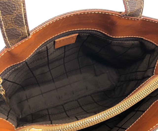 ヴィンテージオールドセリーヌCELINEマカダム柄スクエアハンドトートバッグ CELINE ハンド バッグ ショルダーバッグ