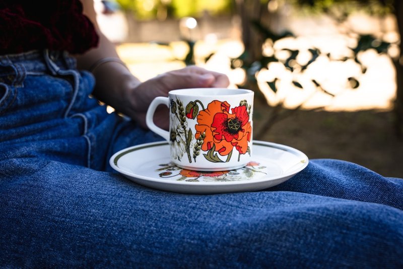 Aynsley Bone China Garden Series, a century-old British porcelain from the 1972s - Cups - Porcelain 