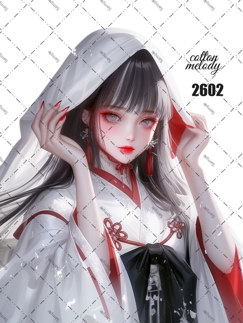 original sticker no.2602 人物ステッカー オリジナルステッカー オリジナル人物ステッカー 装飾ステッカー cotton melody - 貼紙 - 紙 