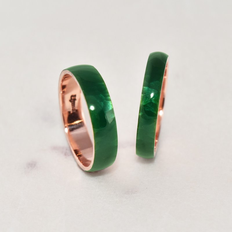 November-Phantom Enamel Bronze Ring Course/person - Metalsmithing/Accessories - Copper & Brass 