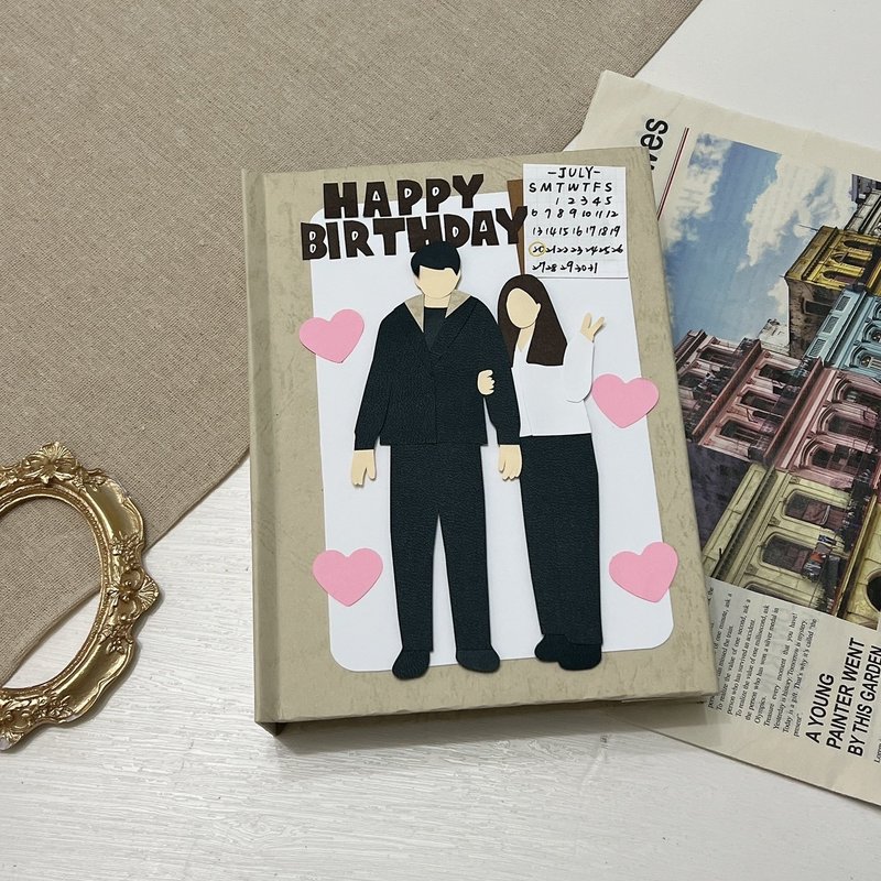 客製手工書 情人節禮物 生日禮物 卡片 手工卡片 回憶錄 相簿 - 似顏繪/客製畫 - 紙 多色