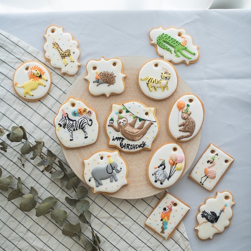 Small animal birthday party saliva collection biscuits icing biscuits - คุกกี้ - อาหารสด 