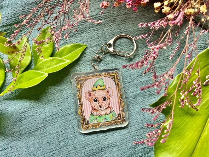 Small animal portrait 5cm Acrylic keychain - Keychains - Plastic 