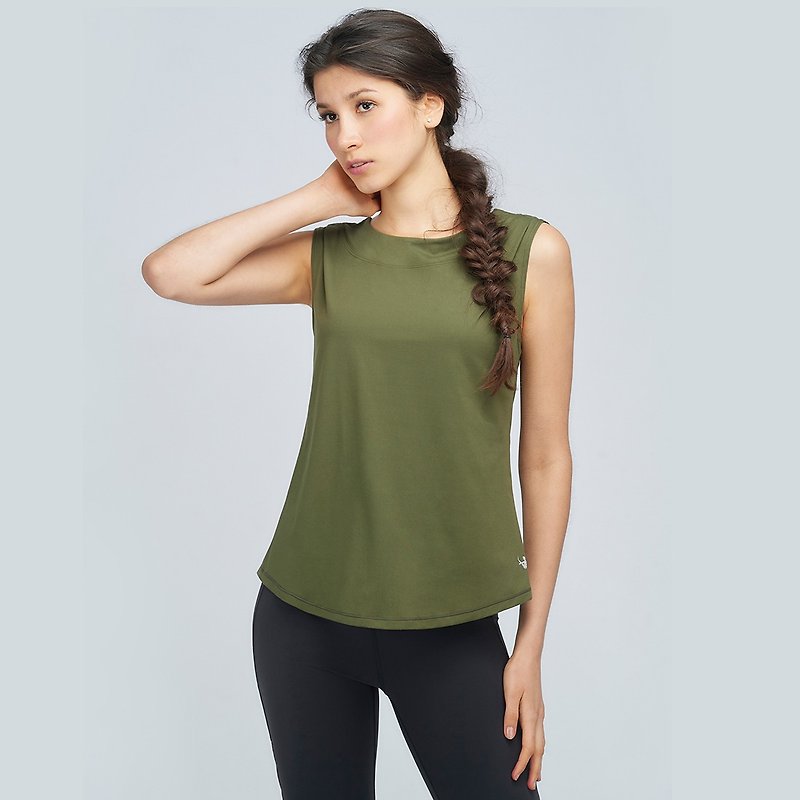 [MACACA] Roaming Inspired Blouse - AOA1272 Army Green - Women's Sportswear Tops - Polyester Green