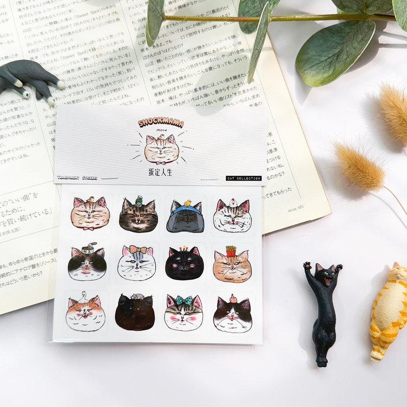 All about cats transparent 12 pieces sticker pack. - Stickers - Paper White