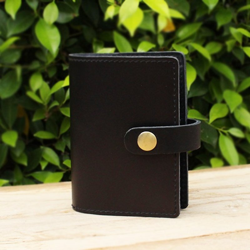 Card Holder - Black (Genuine Cow Leather) / Card Case / Business Card Holder - Other - Genuine Leather Black