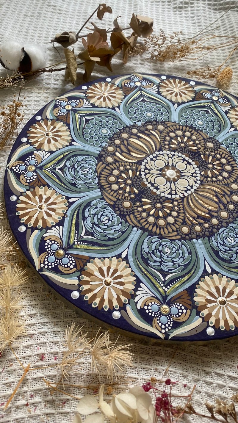 海之聖殿 手繪曼陀羅 能量藝術 療癒開運 掛畫 金錢爆棚  客製化 - 海報/掛畫 - 紙 