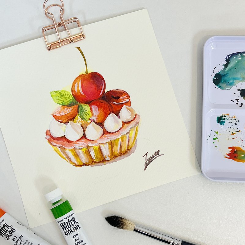 Dessert Painting Fun-Watercolor Art Course - วาดภาพ/ศิลปะการเขียน - กระดาษ 