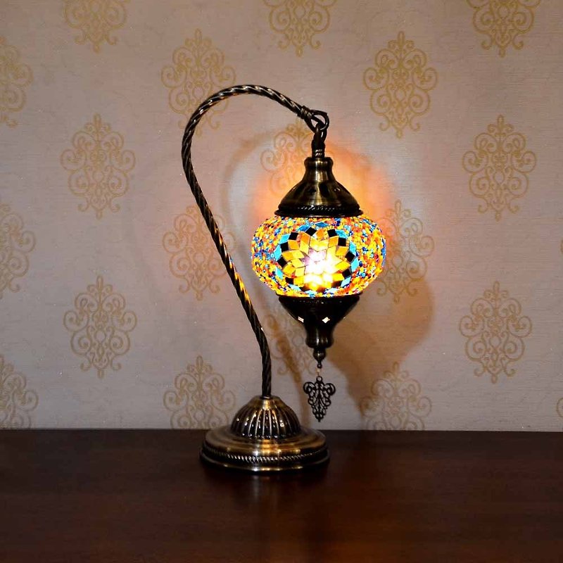 【DREAM LIGHTS】Turkish style mosaic collage table lamp thick glass mosaic table lamp DI - โคมไฟ - กระจกลาย หลากหลายสี