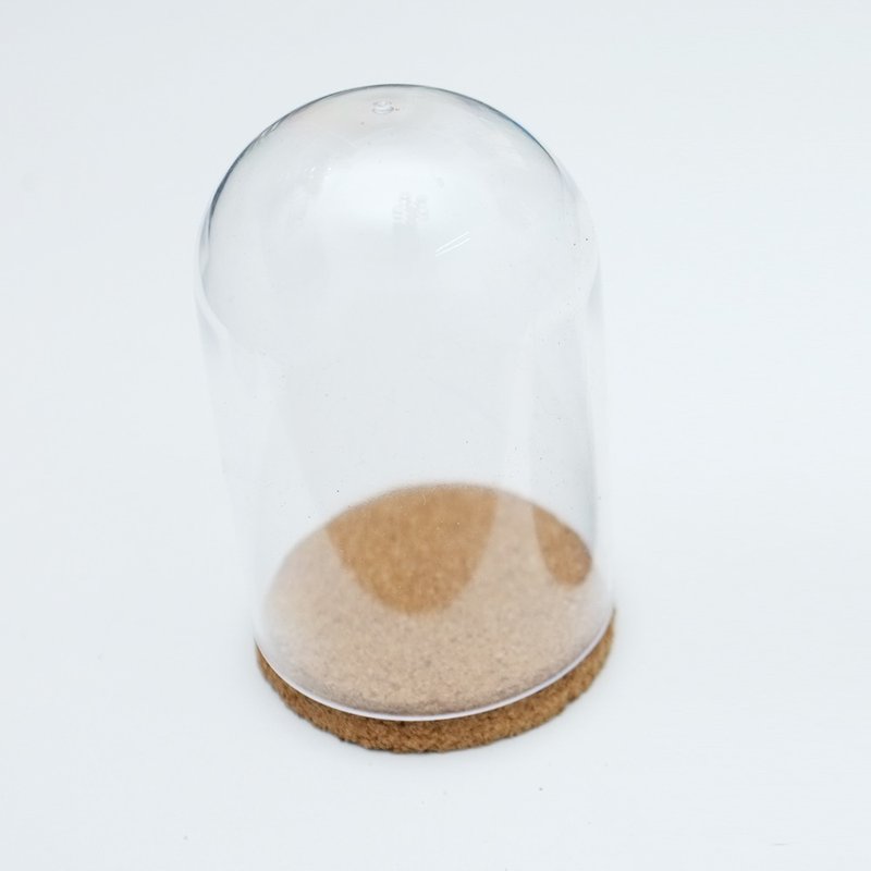 Wool felt hand-sealed ornaments cork stopper cork base plastic cover - เย็บปัก/ถักทอ/ใยขนแกะ - พลาสติก สีใส