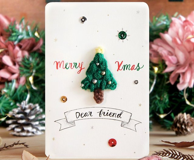 限定クリスマス手作りカスタマイズカード ゴージャスなクリスマスツリー ショップ Dagogo カード はがき Pinkoi