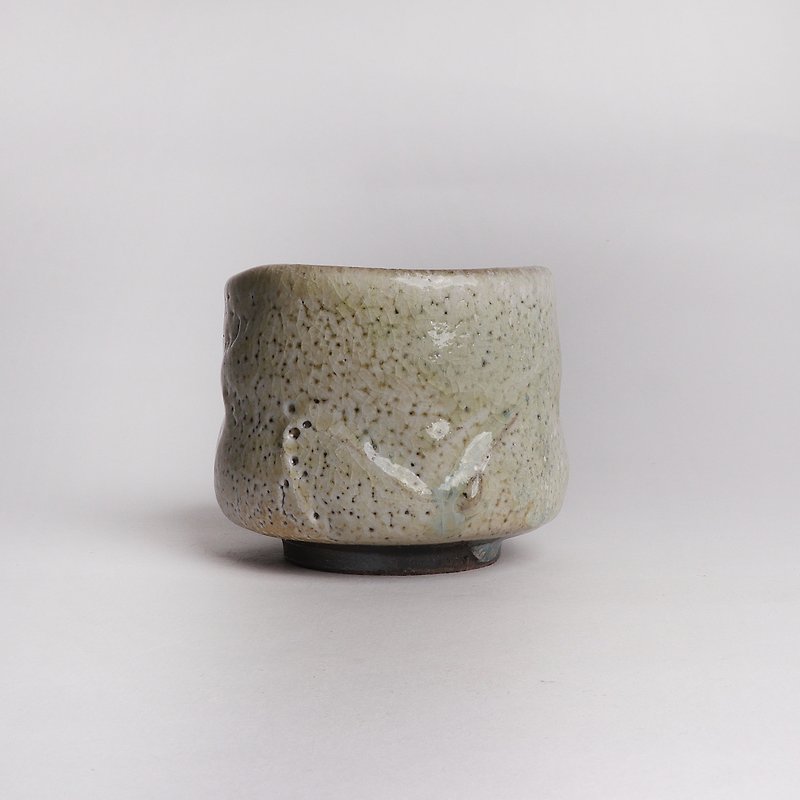 Mingya Kiln l Wood-fired Shiye Tea Bowl - ถ้วย - ดินเผา สีเทา