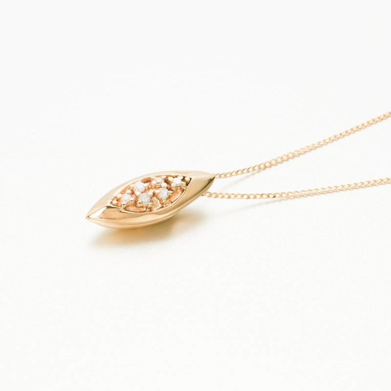 14k Gold Diamond Necklace, Small Simple Diamond Pendant, Tiny Pave Choker Chain - Collar Necklaces - Diamond Purple