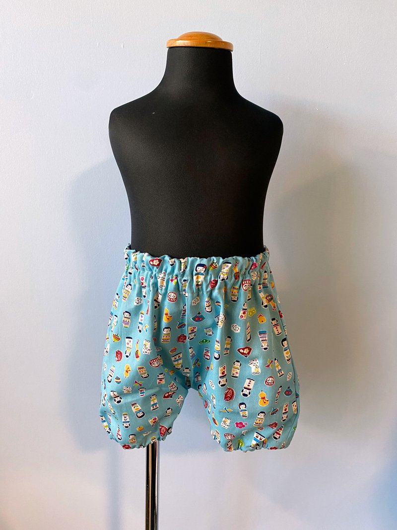 赤ちゃんかぼちゃパンツ Baby pants 70-80cm - 男/女童長褲/短褲 - 棉．麻 藍色
