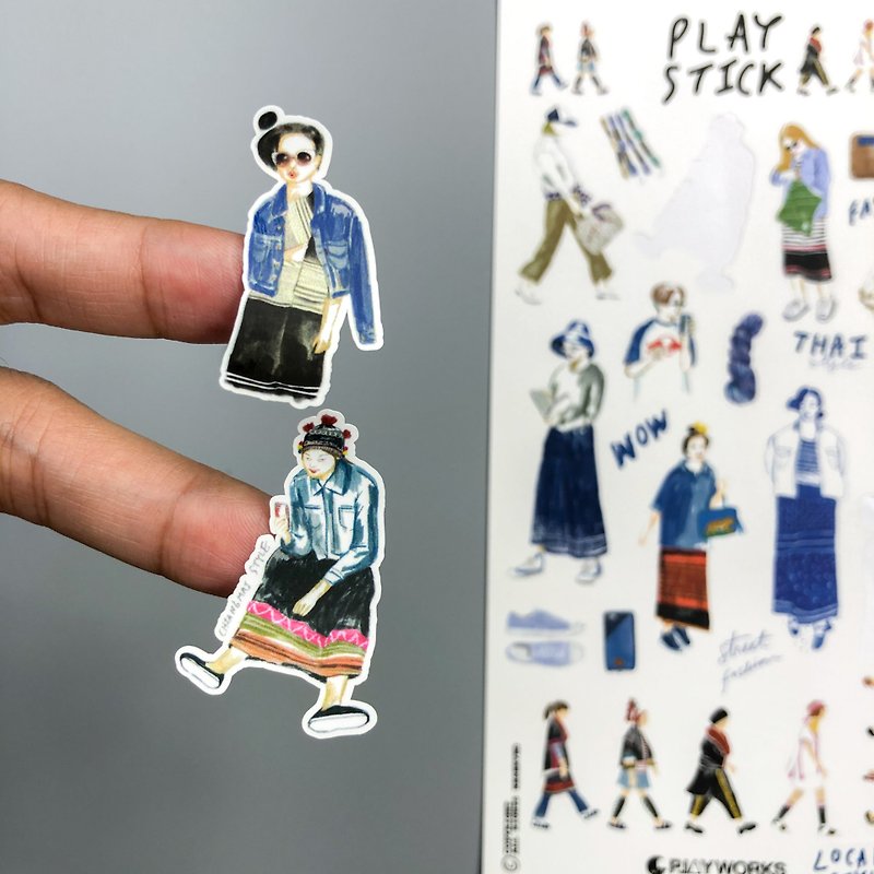 Sticker – Thai fashion - Stickers - Paper Multicolor