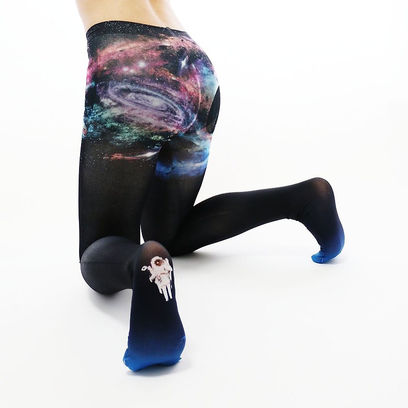 Romantic tights for grown-ups/ #01 The universe under the skirt - Women's Underwear - Polyester Black